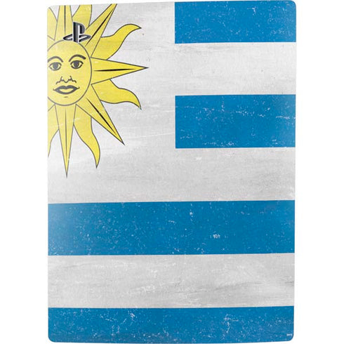 Uraguay Flag Distressed PS5 Console Skin